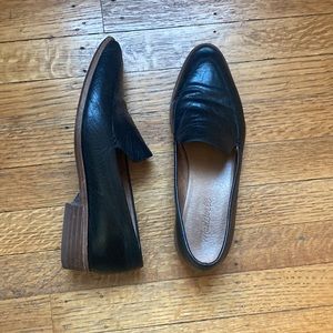 Madewell black leather loafers size 8